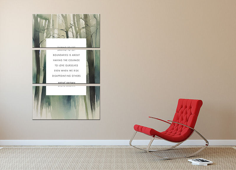 Boundaries 3 Split Panel Canvas Print featuring three cohesive panels with elegant designs, perfect for home decor.