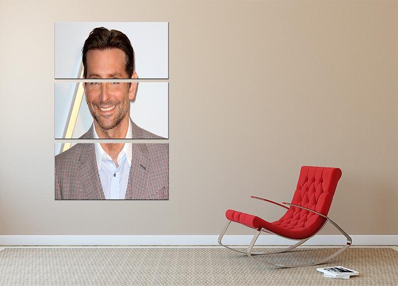 Bradley Cooper 3 Split Panel Canvas Print featuring three high-quality canvases with a captivating design, perfect for home decor.