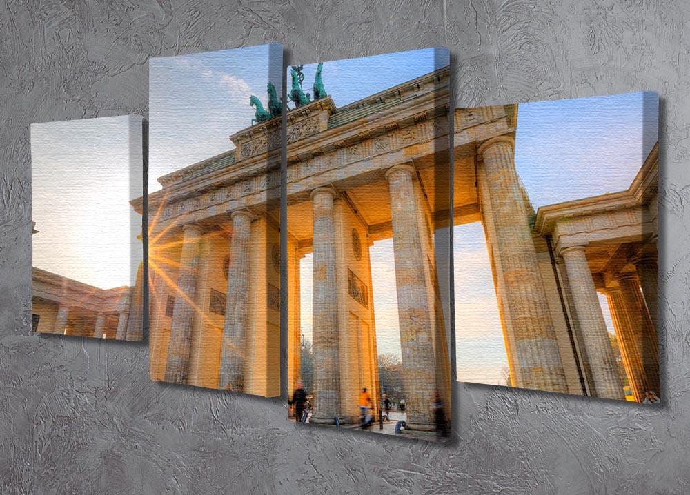 Brandenburg Gate 4 Split Panel Canvas artwork showcasing a historic landmark divided into four panels.