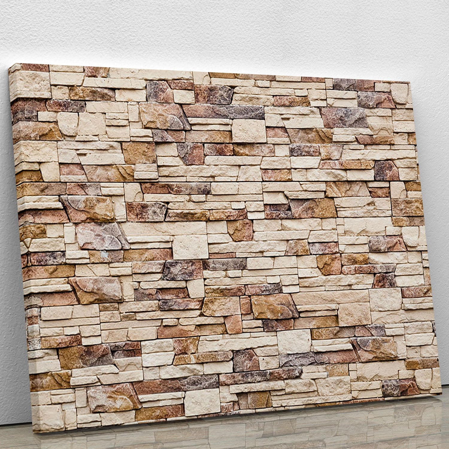 A stylish brick wall canvas print showcasing a textured brick design, perfect for home or office decor.