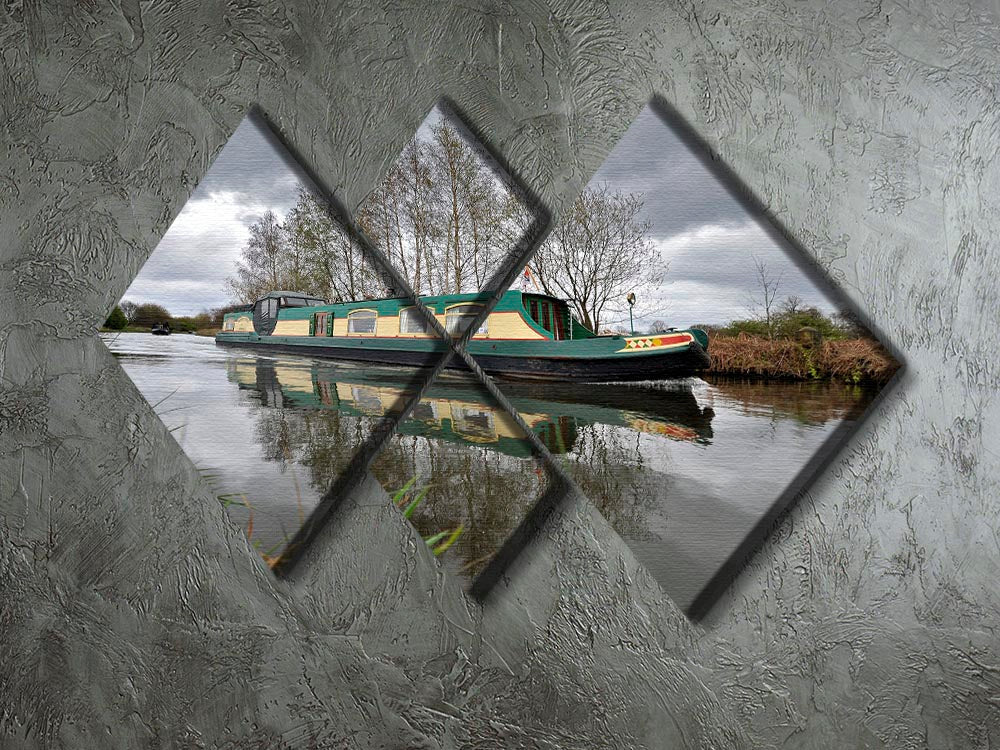 Bridgewater Canal 4 Square Multi Panel Canvas artwork featuring four equal square sections, beautifully arranged to create a cohesive image.
