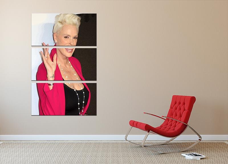 Brigitte Nielsen 3 Split Panel Canvas Print showcasing a stunning design with three high-quality canvases, perfect for enhancing any room decor.