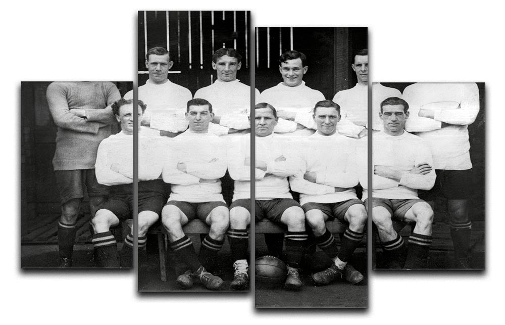 A vintage 1927 team photo of Bristol City Football Club displayed on a 4-split panel canvas, showcasing the team's historic legacy.