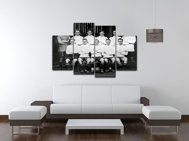 A vintage 1927 team photo of Bristol City Football Club displayed on a 4-split panel canvas, showcasing the team's historic legacy.