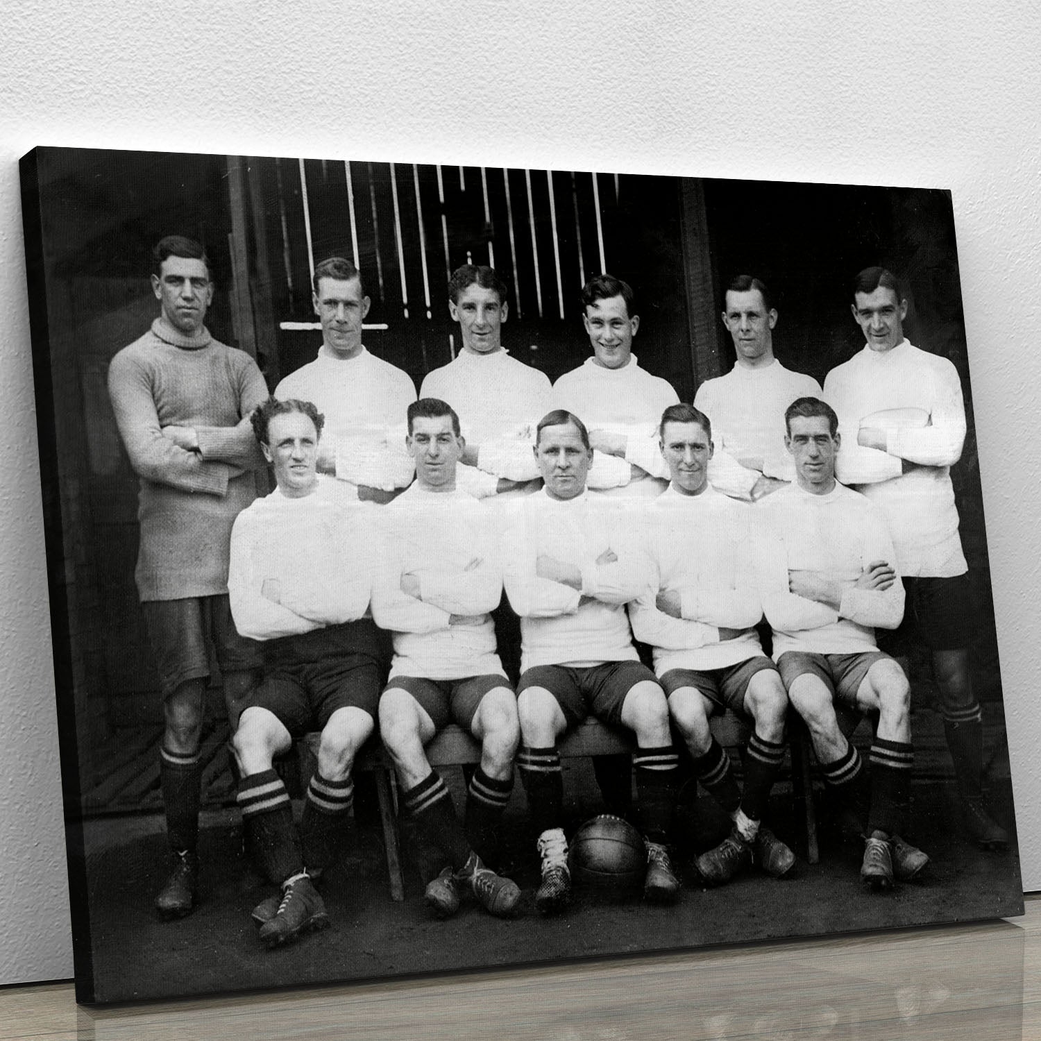 Bristol City Football Club 1927 team photo canvas print showcasing players in vintage football attire.