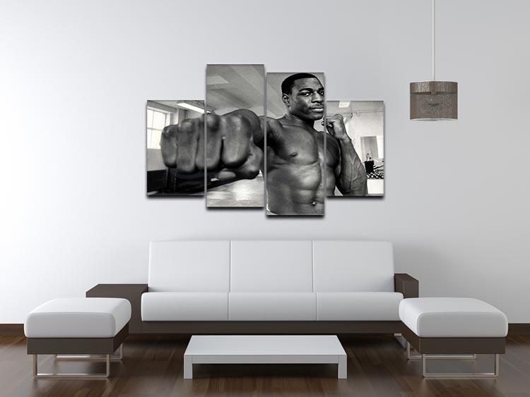 A 4-split canvas artwork featuring British boxer Frank Bruno, showcasing dynamic imagery across four panels.