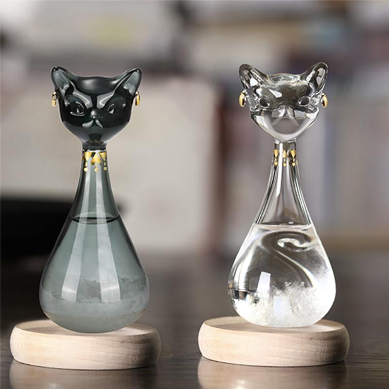 British Museum Gaia Anderson Cat Storm Bottle, a glass weather forecast bottle featuring a charming cat design, perfect for home decor.