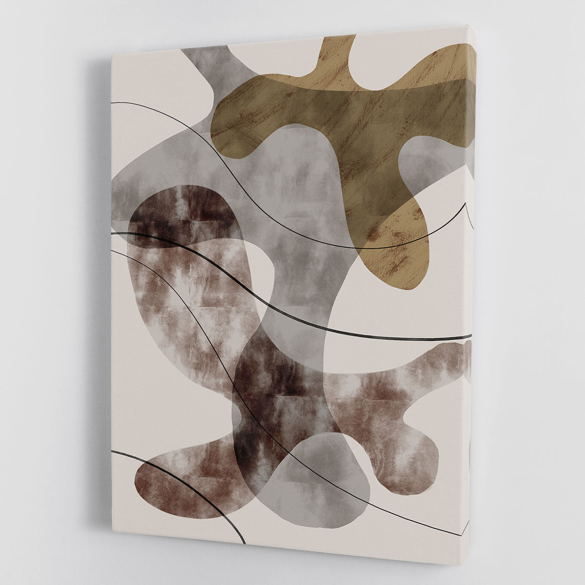 A beautiful canvas print featuring intricate brown seaweed design, perfect for home or office decor.