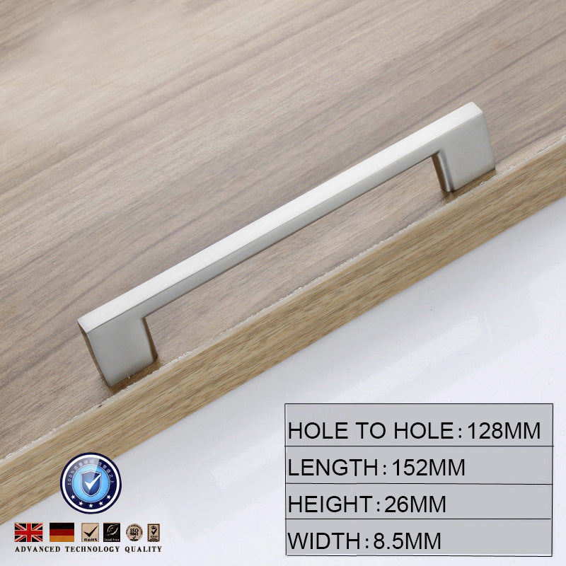 Brushed Nickel Kitchen Door Cabinet Drawer Handle Pulls 128MM showcasing modern design and stainless steel finish.