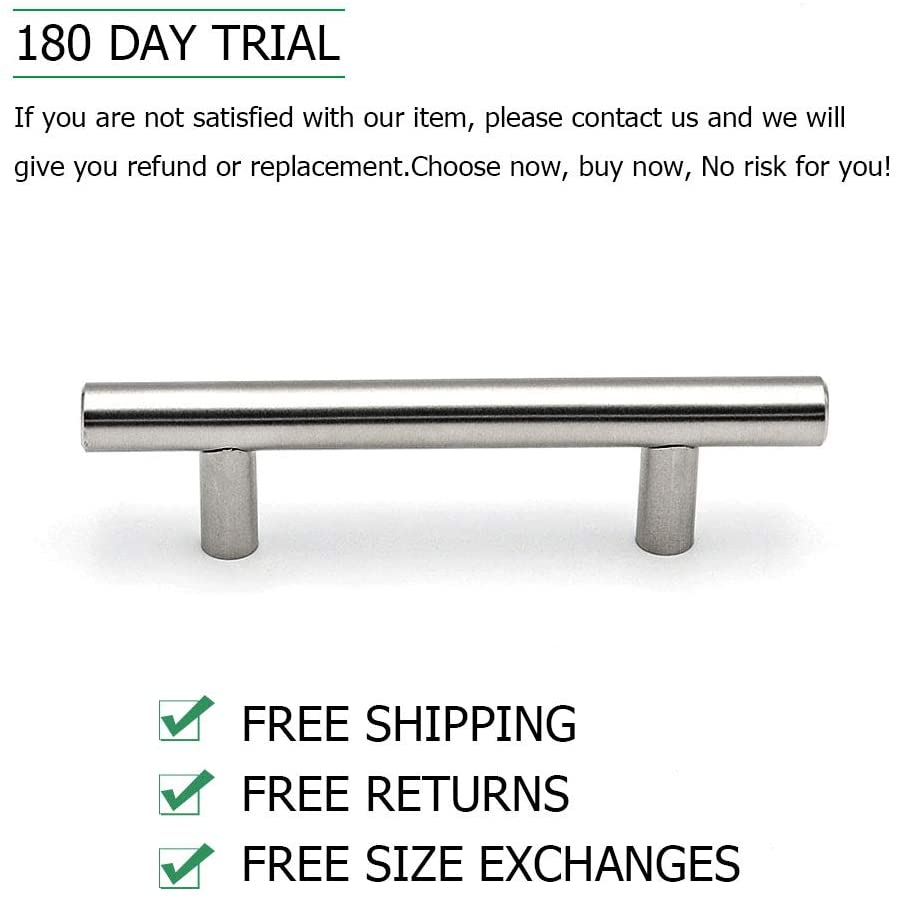 Brushed stainless steel cabinet drawer handle pulls, 96MM, showcasing a sleek and modern design suitable for various kitchen styles.