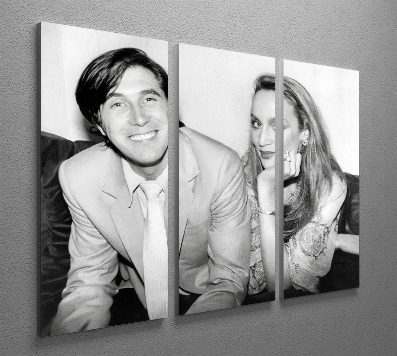 A stunning 3-panel canvas print featuring Bryan Ferry and Jerry Hall, showcasing vibrant colors and intricate details, perfect for home decor.