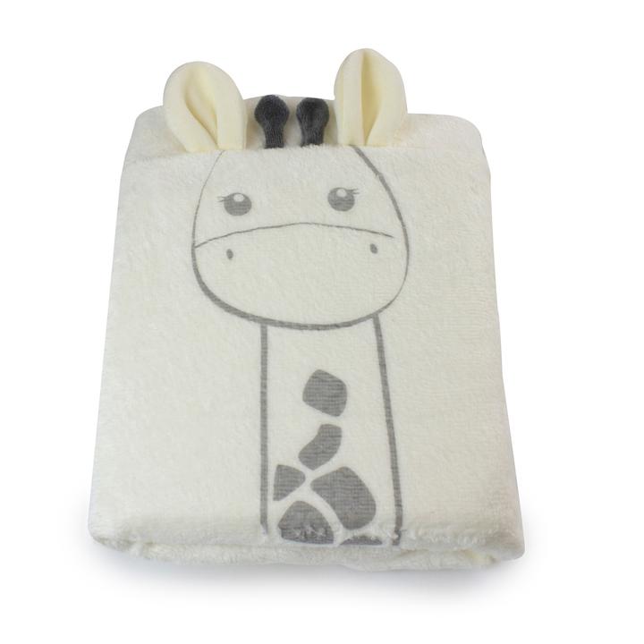 Bubba Blue Vanilla Playtime Change Mat Cover featuring a cute giraffe print with 3D ears and antennas, designed for nursery use.