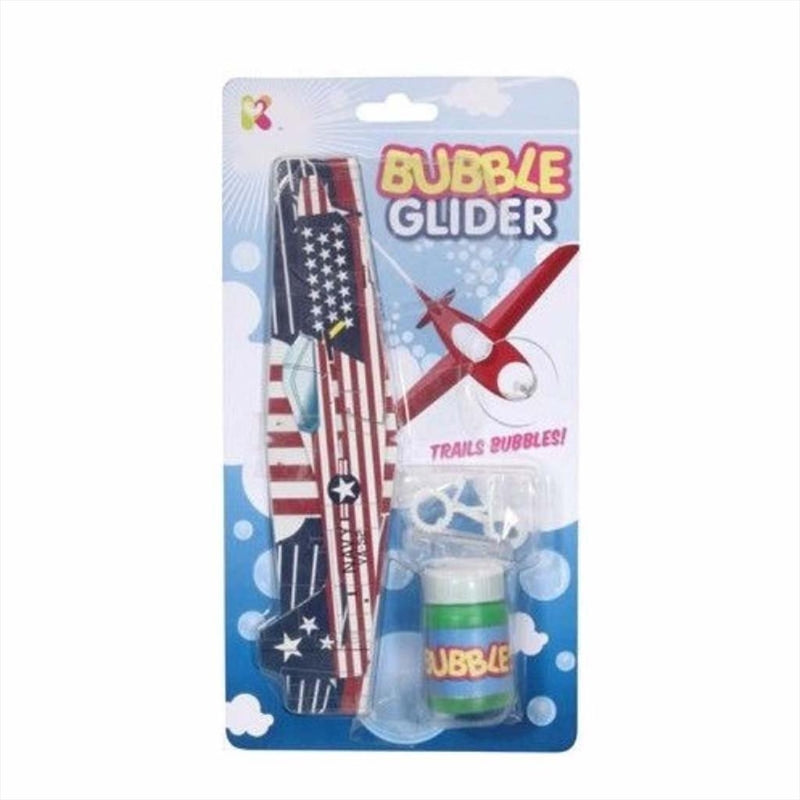 A colorful Bubble Glider toy designed for blowing bubbles while gliding, perfect for indoor and outdoor play.
