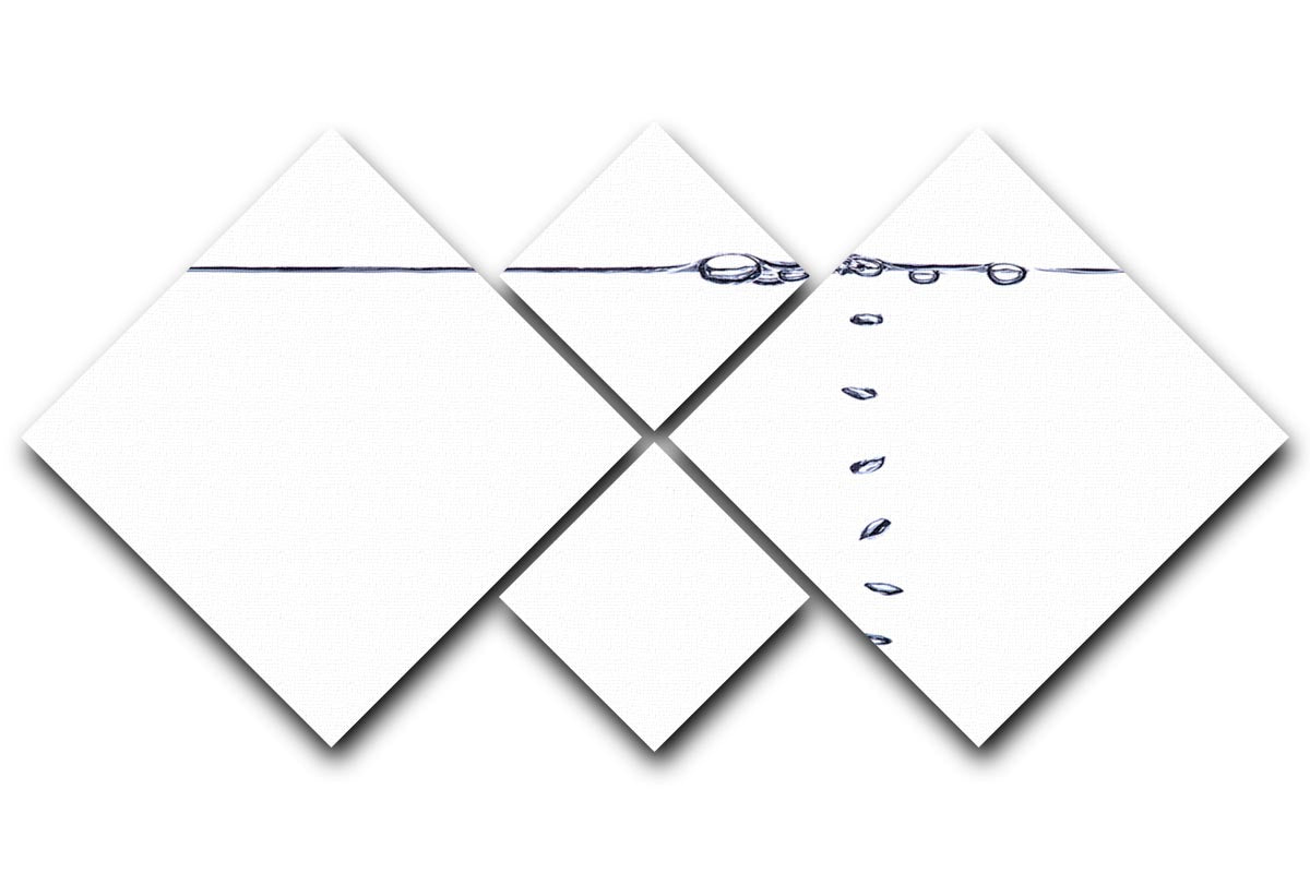 Bubbles 4 Square Multi Panel Canvas artwork featuring four equal square sections with vibrant colors and intricate designs, perfect for modern decor.