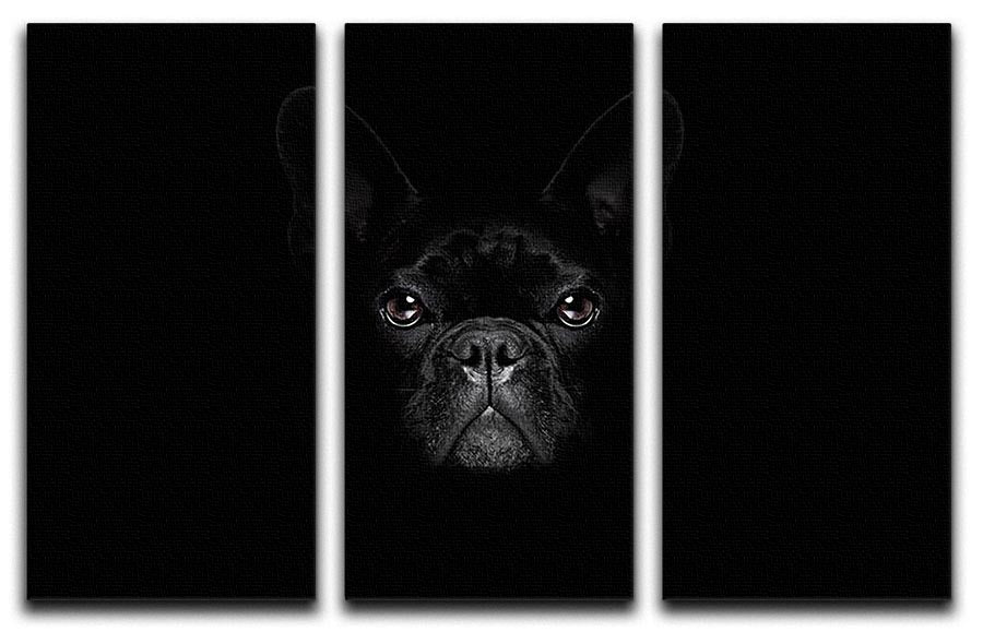 A beautiful 3-panel canvas print featuring a Bulldog dog, showcasing vibrant colors and intricate details, perfect for home decor.