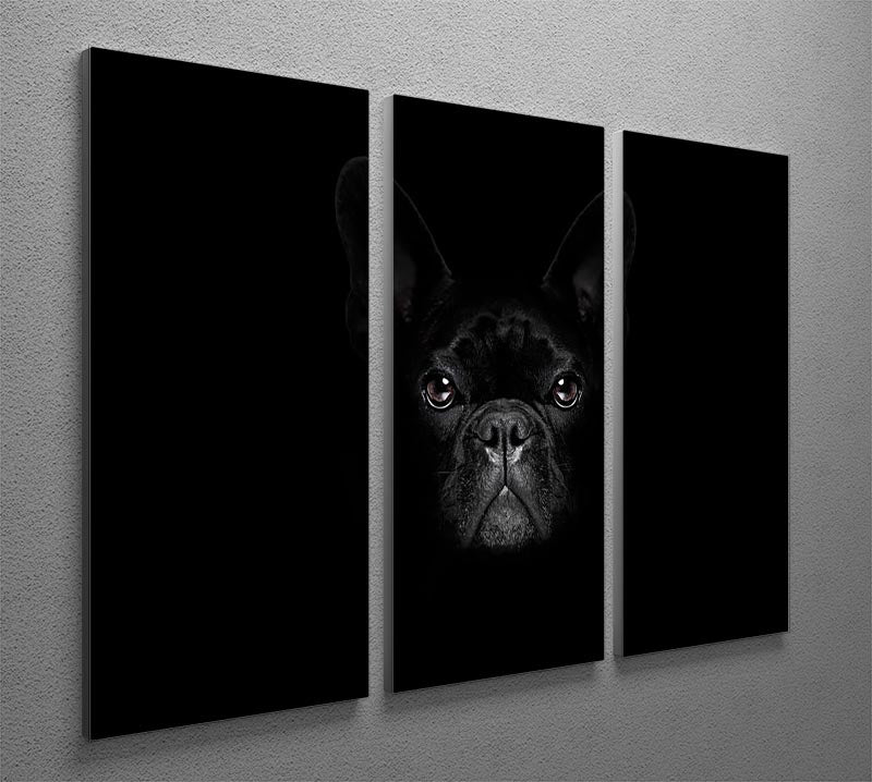 A beautiful 3-panel canvas print featuring a Bulldog dog, showcasing vibrant colors and intricate details, perfect for home decor.