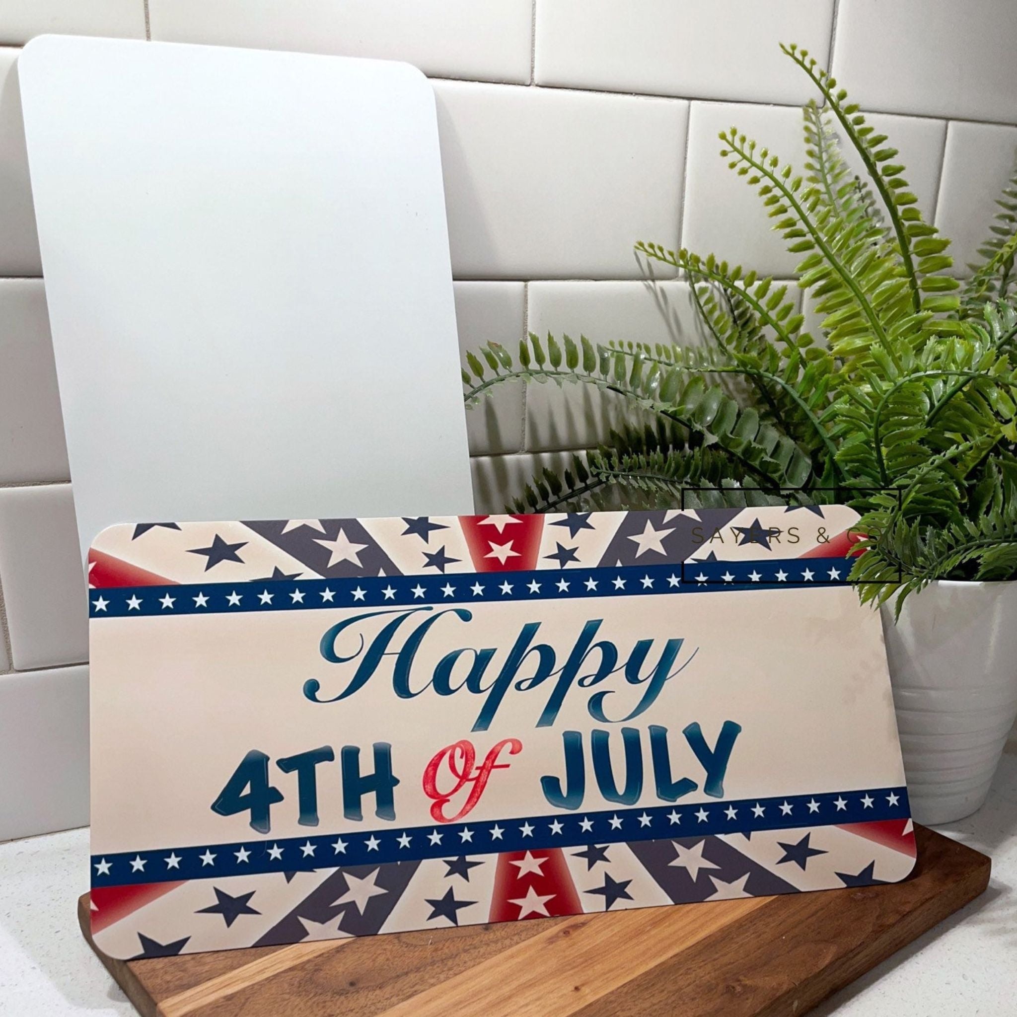 Bulk pack of 6” x 12” white sublimation sign blanks, ideal for crafting and personalized projects.