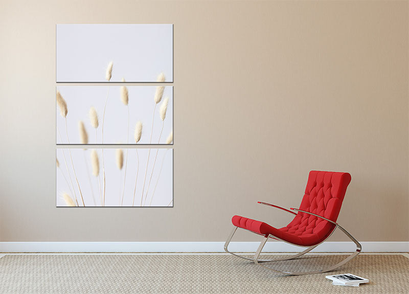 Bunny Grass No 3 3-panel canvas print featuring a beautiful nature scene, perfect for home decor.
