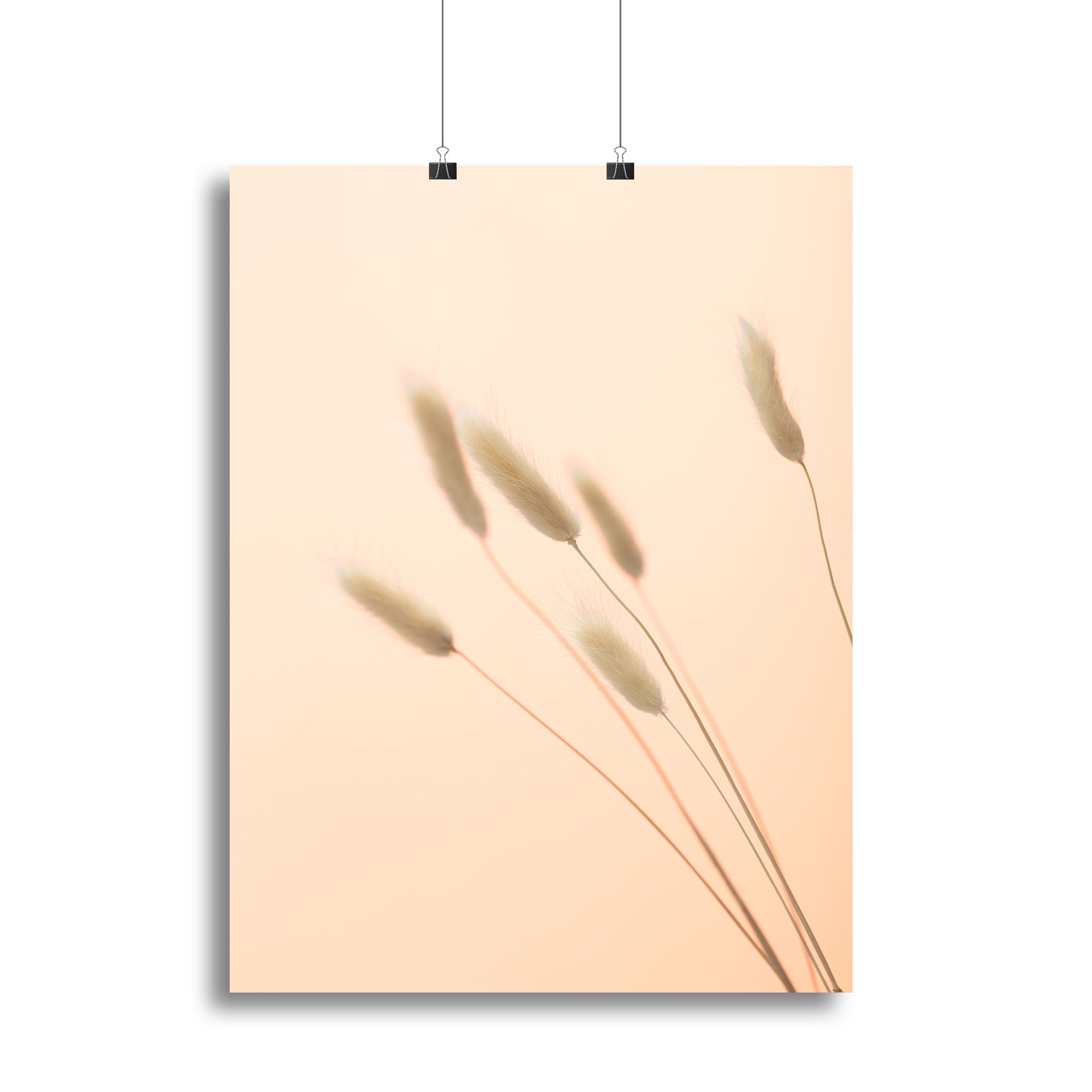 Bunny Grass Peach 03 canvas print featuring vibrant colors and intricate design, perfect for home or office decor.