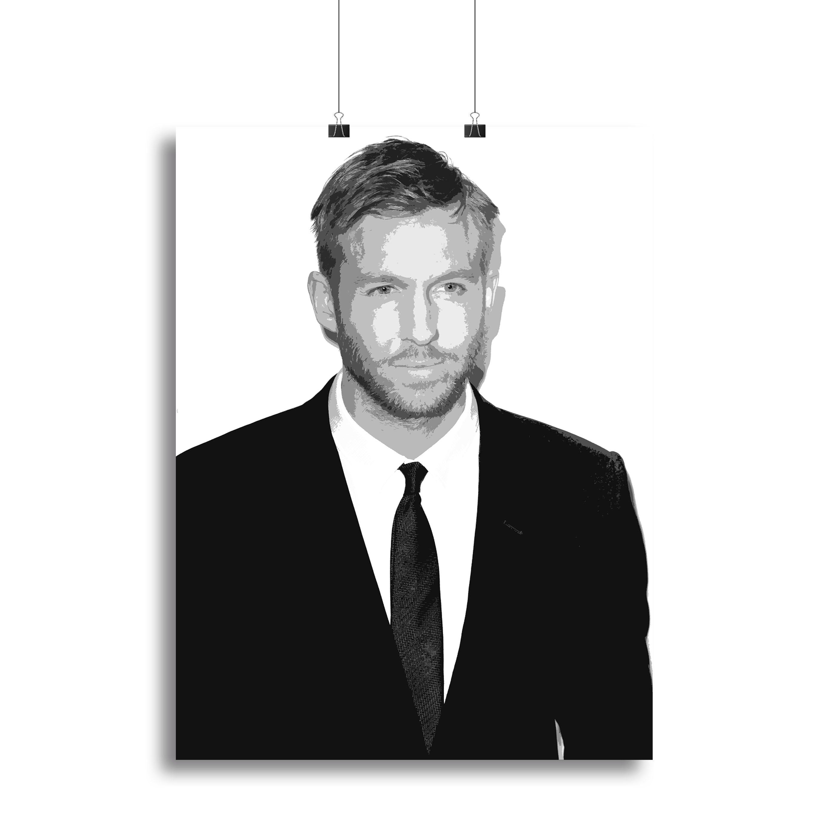 Calvin Harris Black and White Canvas Print featuring modern artistic design, perfect for home or office decor.