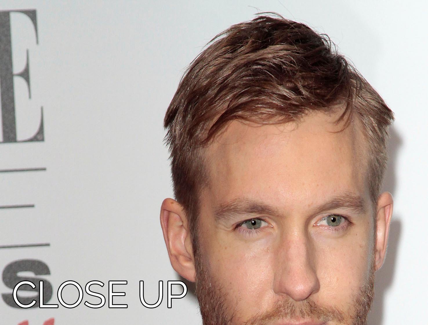 Calvin Harris in a tie 3-panel canvas print showcasing a stylish and modern design, perfect for home or office decor.