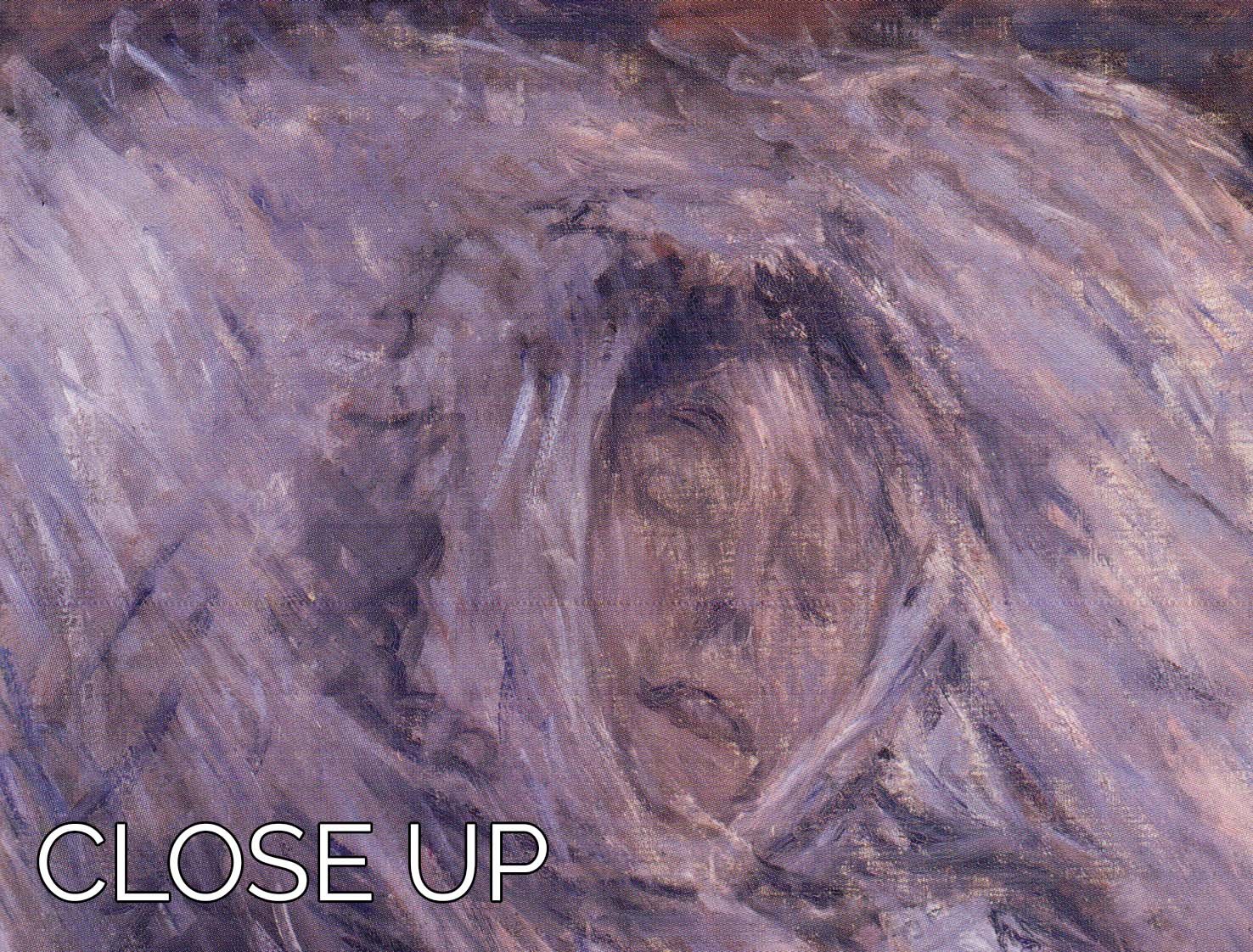 Three-panel canvas print of Camille Monet sur son lit de mort by Monet, showcasing vibrant colors and intricate details.