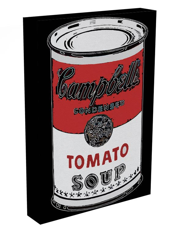 Campbells Soup Canvas Print featuring vibrant colors and iconic design, perfect for home decor.