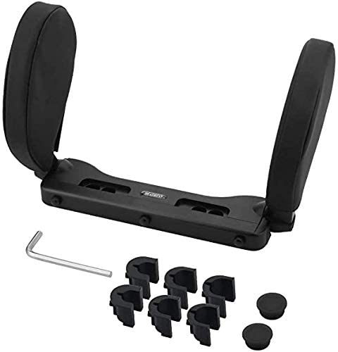 Car Travel Headrest featuring 180° adjustability, made of washable PU leather with memory foam for neck support.