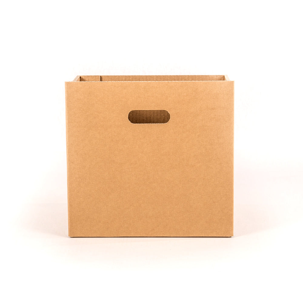 Cardboard Big Drawer for NEW WORLD in natural color, showcasing its eco-friendly design and dimensions.