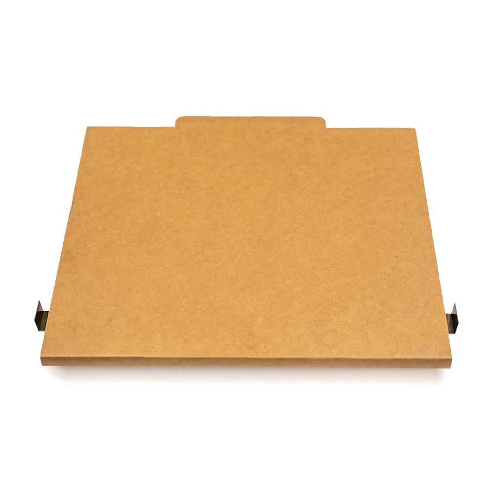 Cardboard supplementary shelves designed for NEW WORLD bookcases, featuring clips for fastening and customizable dimensions.