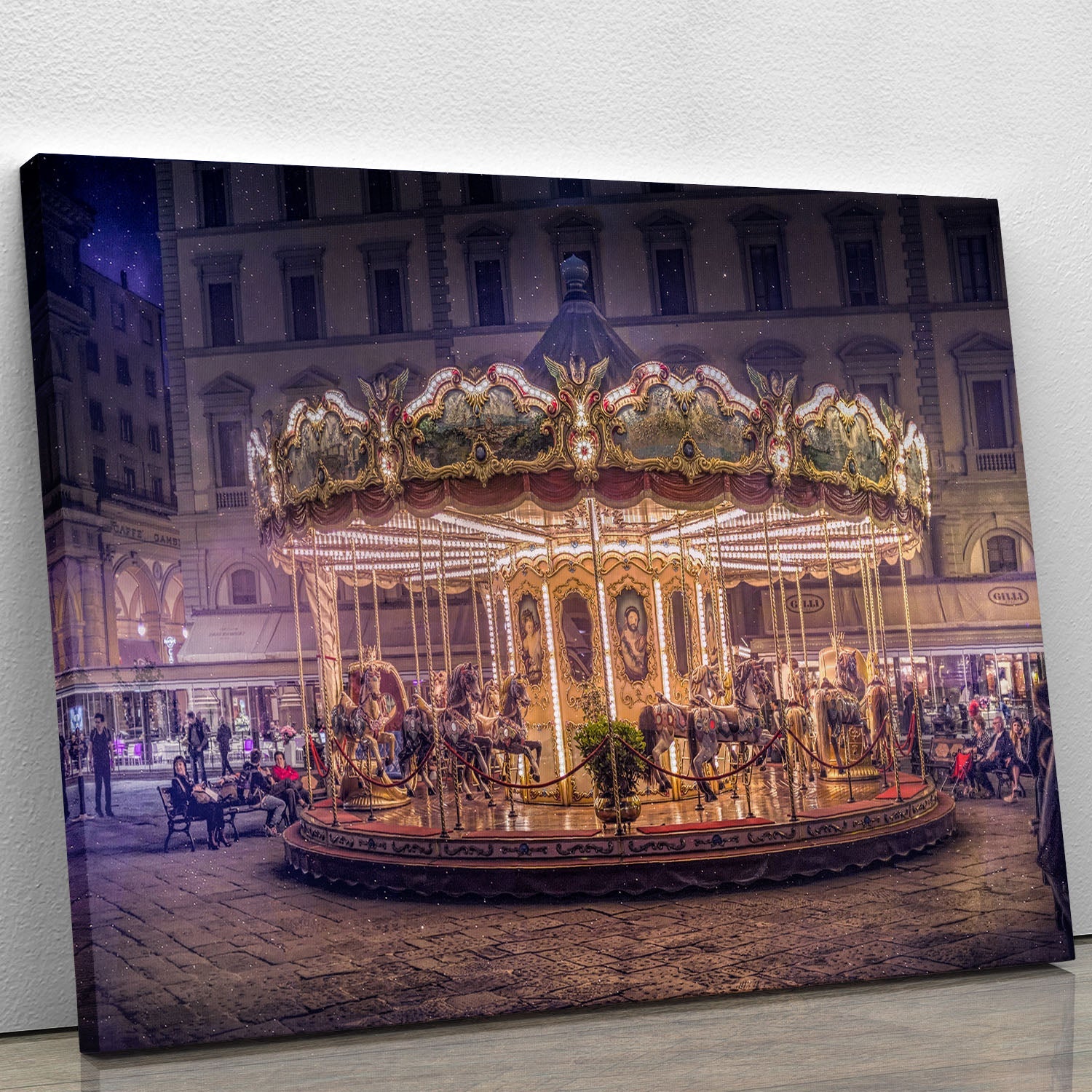A vibrant collection of Carousel Canvas Prints and Posters showcasing modern art, nature scenes, and vintage designs, perfect for home decor.
