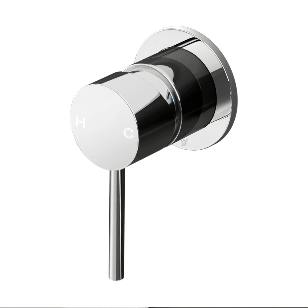 Cefito Bathroom Mixer Shower Wall Tap Faucet in chrome finish, showcasing its elegant design and solid brass construction.