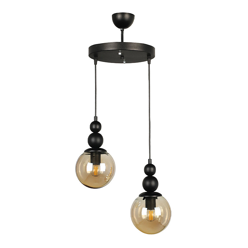 Stylish black metallic ceiling lamp ESTETICO E27, dimensions 25x25x80 cm, perfect for modern interiors.