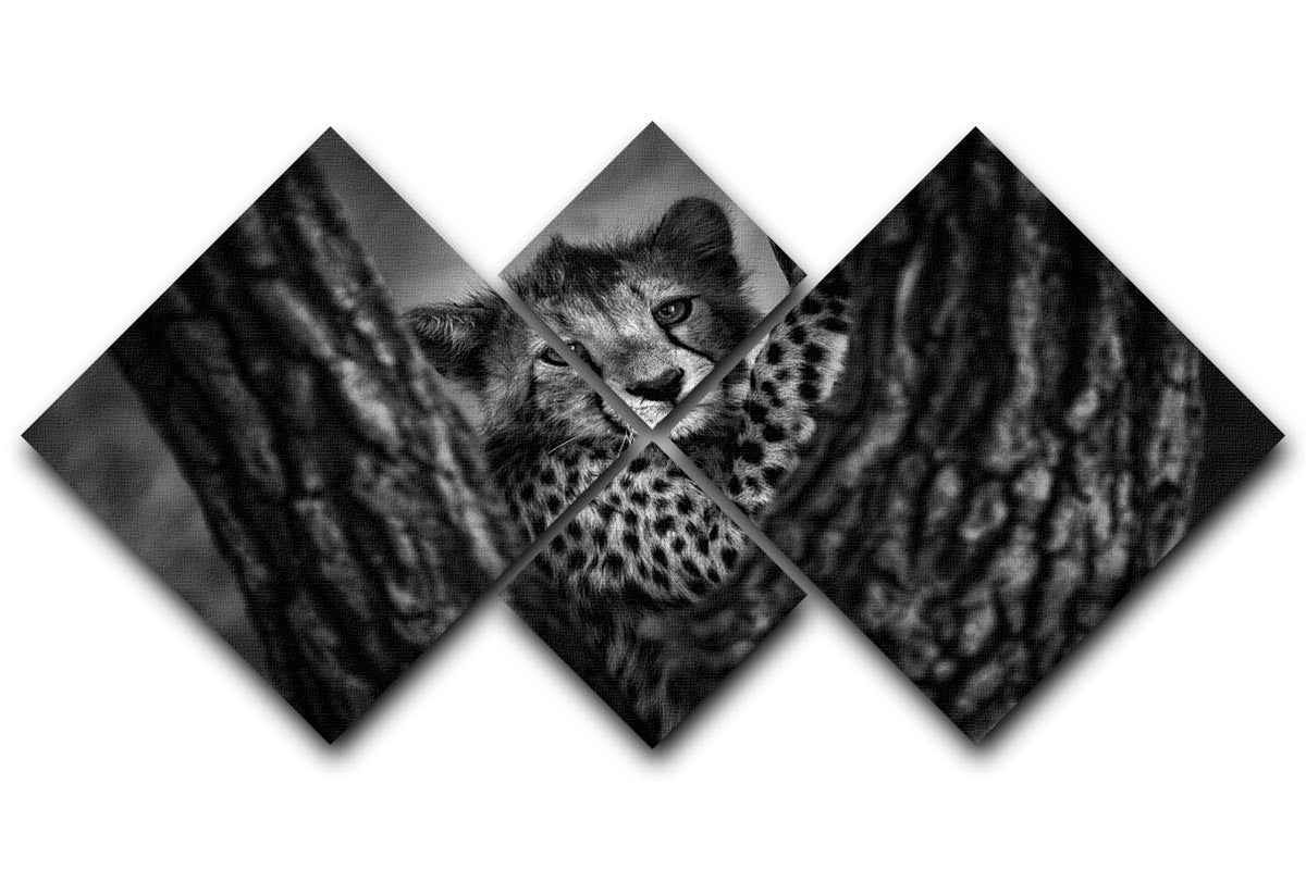 A beautifully arranged 4-square multi panel canvas artwork showcasing vibrant colors and intricate designs, perfect for home decor.