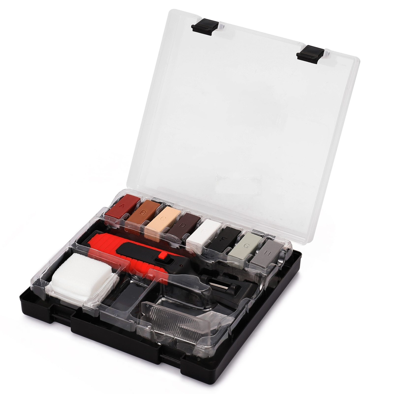 Ceramic Tile Repairing Tool Set featuring various tools for scratch and crack repairs on tile surfaces, designed for convenience and efficiency.