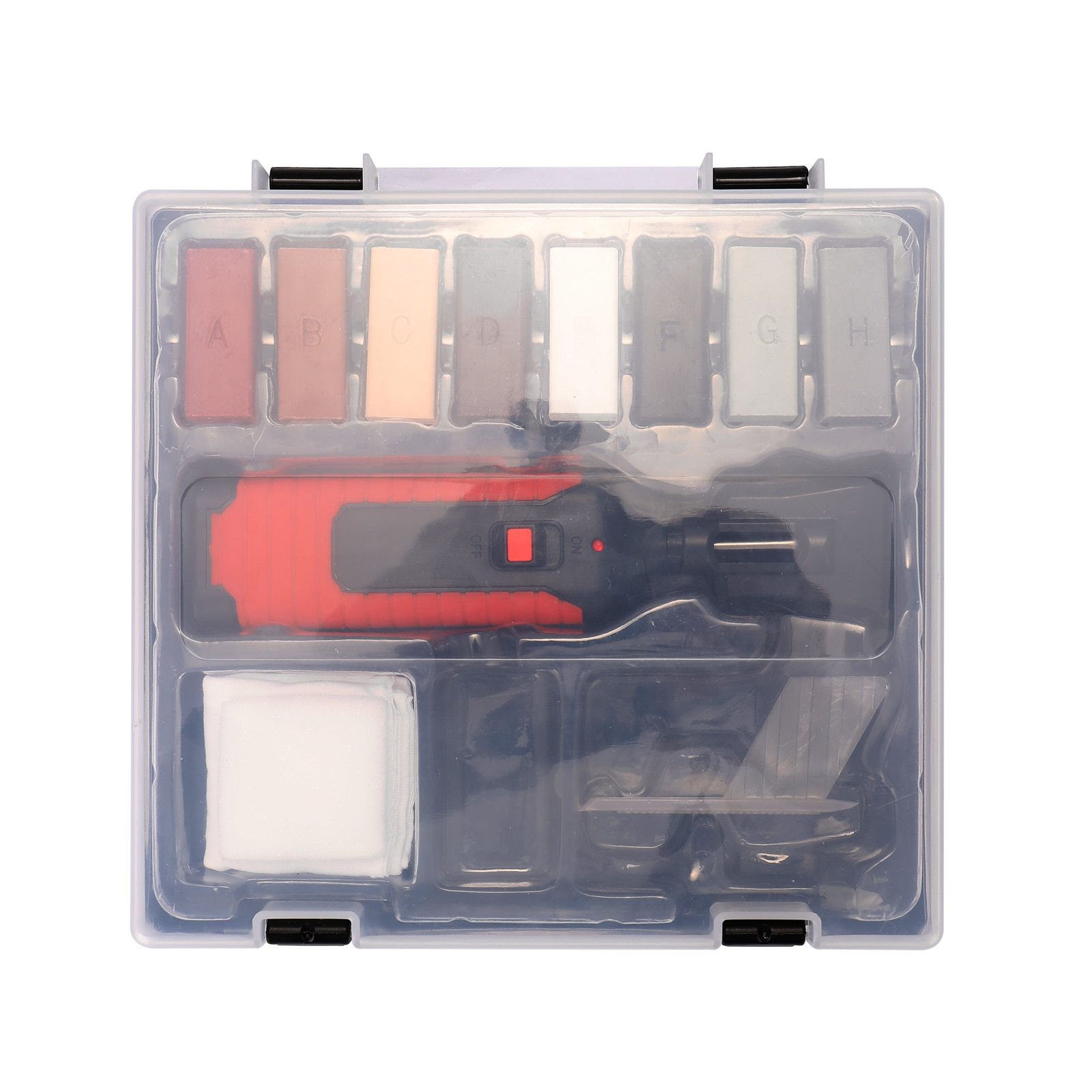 Ceramic Tile Repairing Tool Set featuring various tools for scratch and crack repairs on tile surfaces, designed for convenience and efficiency.