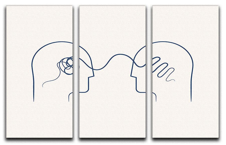 Cerebral Harmony 3 Split Panel Canvas Print showcasing vibrant colors and elegant design, perfect for home decor.