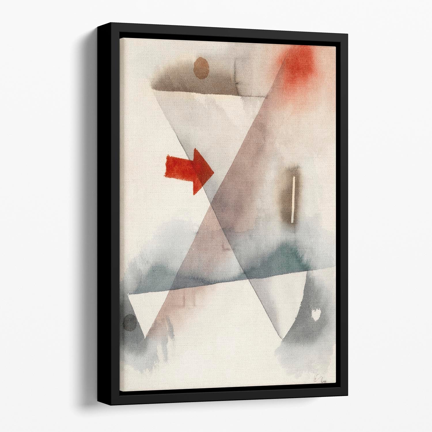 Chimes Floating Framed Canvas featuring vibrant abstract design in an elegant wooden frame, perfect for contemporary home decor.
