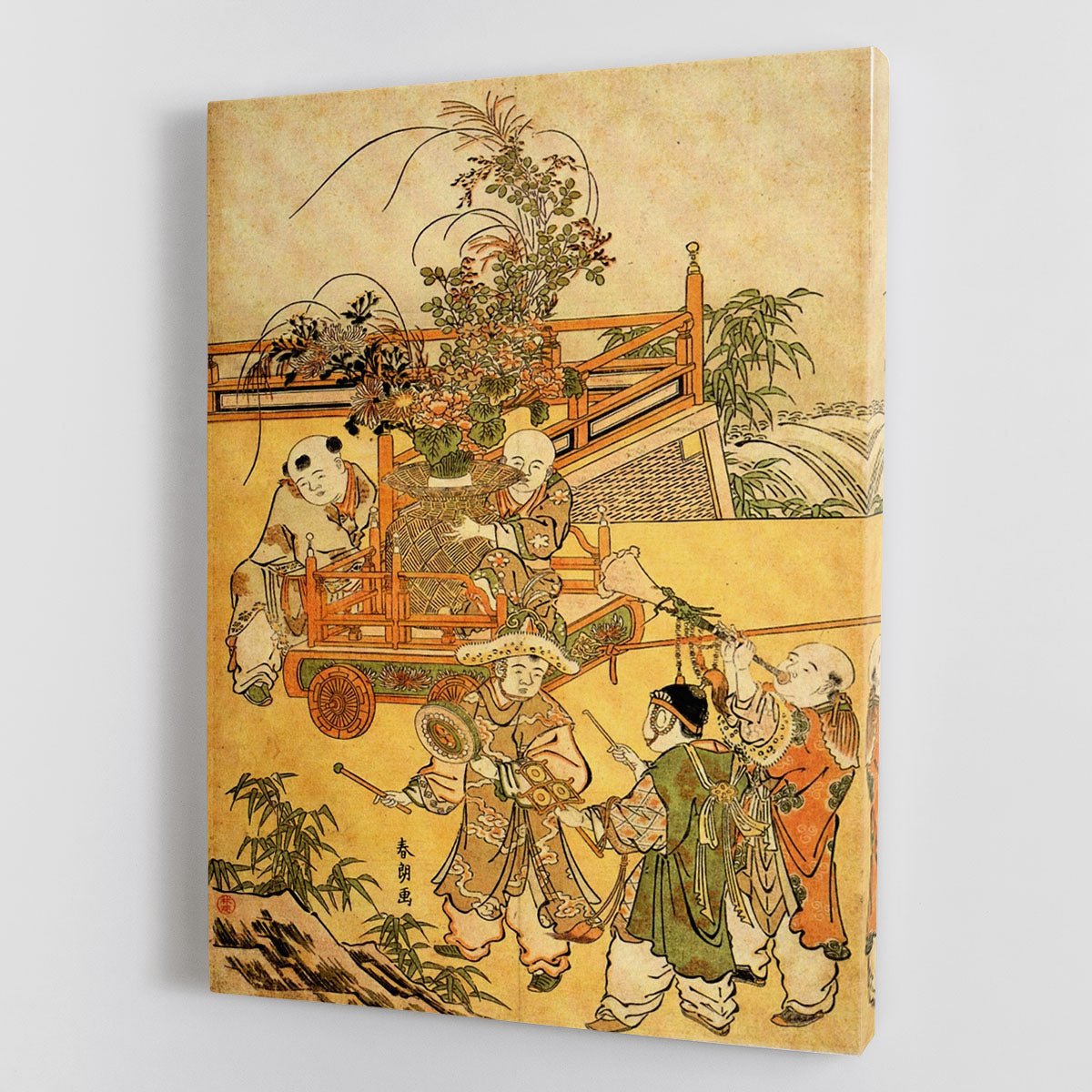 Canvas print or poster of Hokusai's 'Chinese Children', showcasing vibrant colors and intricate details.