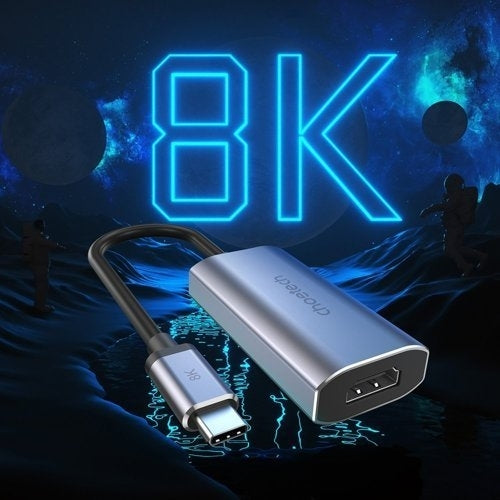 CHOETECH HUB-H16 USB-C to HDMI 8K Adapter showcasing its sleek design and ports.