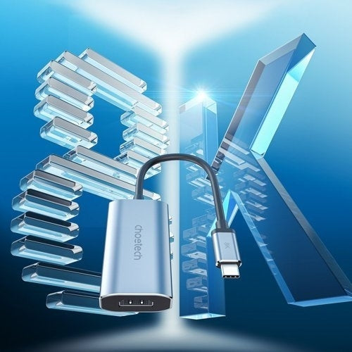 CHOETECH HUB-H16 USB-C to HDMI 8K Adapter showcasing its sleek design and ports.