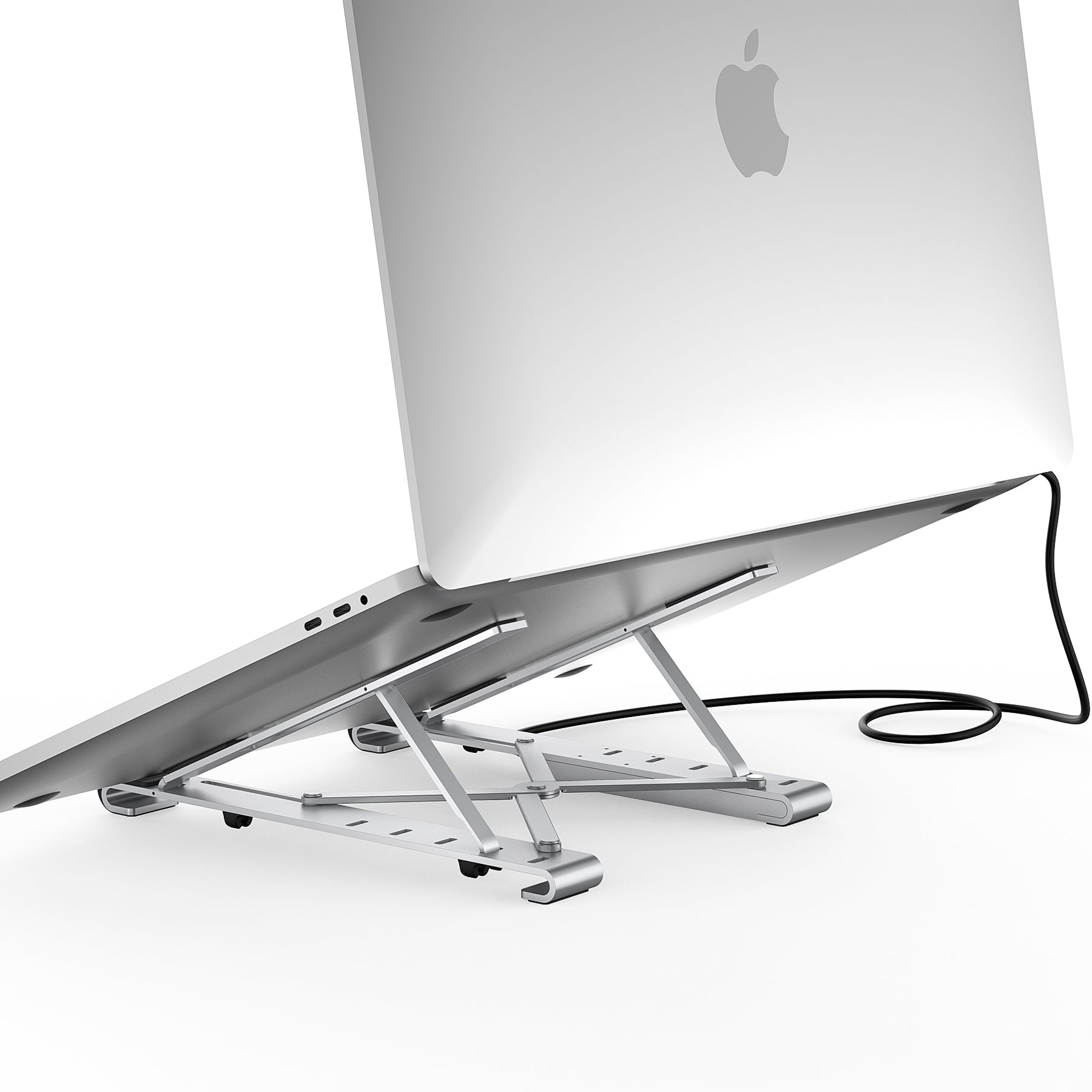 CHOETECH HUB-M43 7-in-1 USB-C Multiport Adapter with adjustable stand, showcasing multiple ports and ergonomic design.