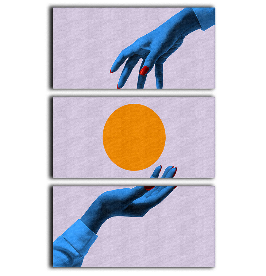 Chosen No 01 3 Split Panel Canvas Print featuring vibrant colors and modern design, perfect for enhancing any room's decor.