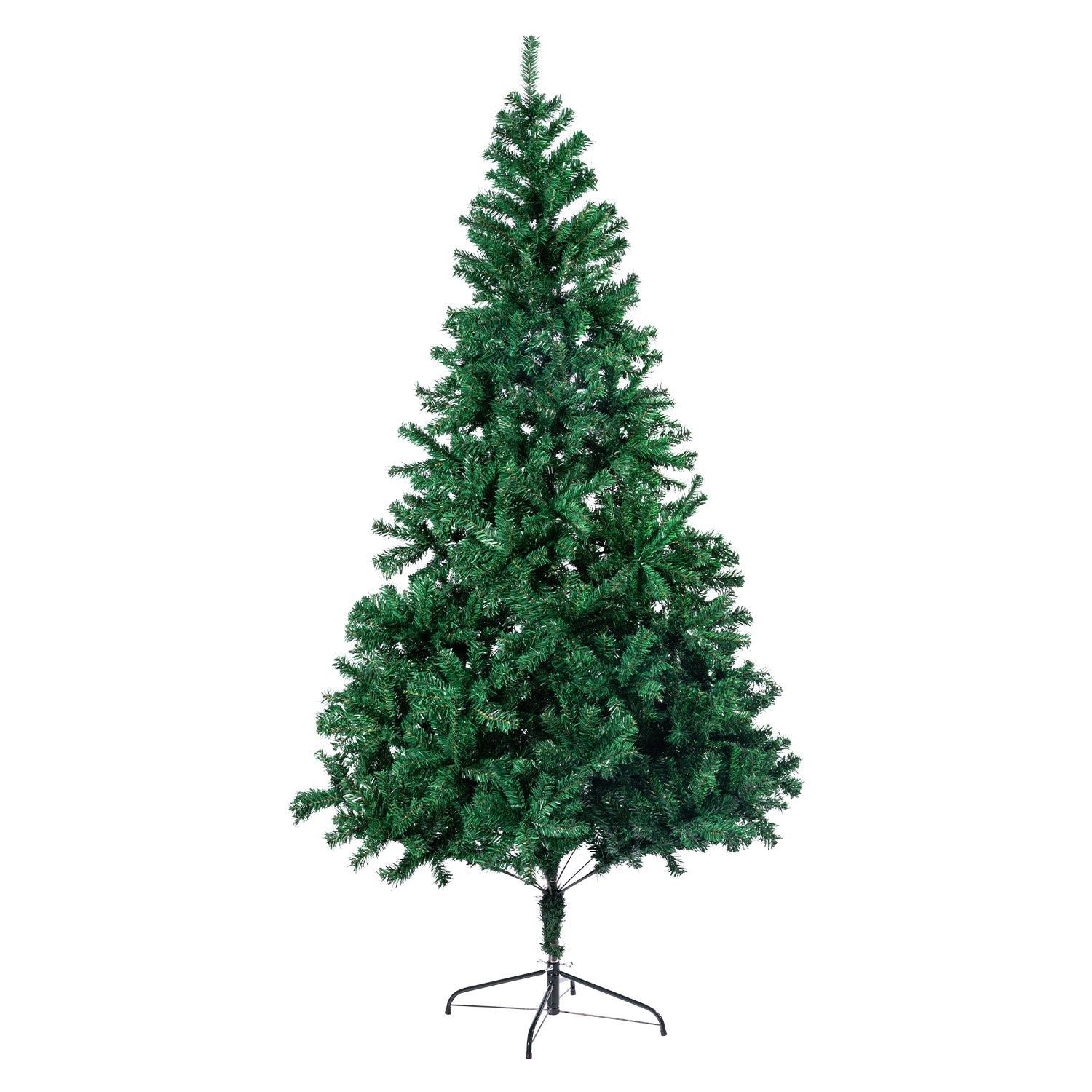 Christabelle Green Christmas Tree 1.5m with abundant foliage and sturdy metal base, perfect for holiday decorations.