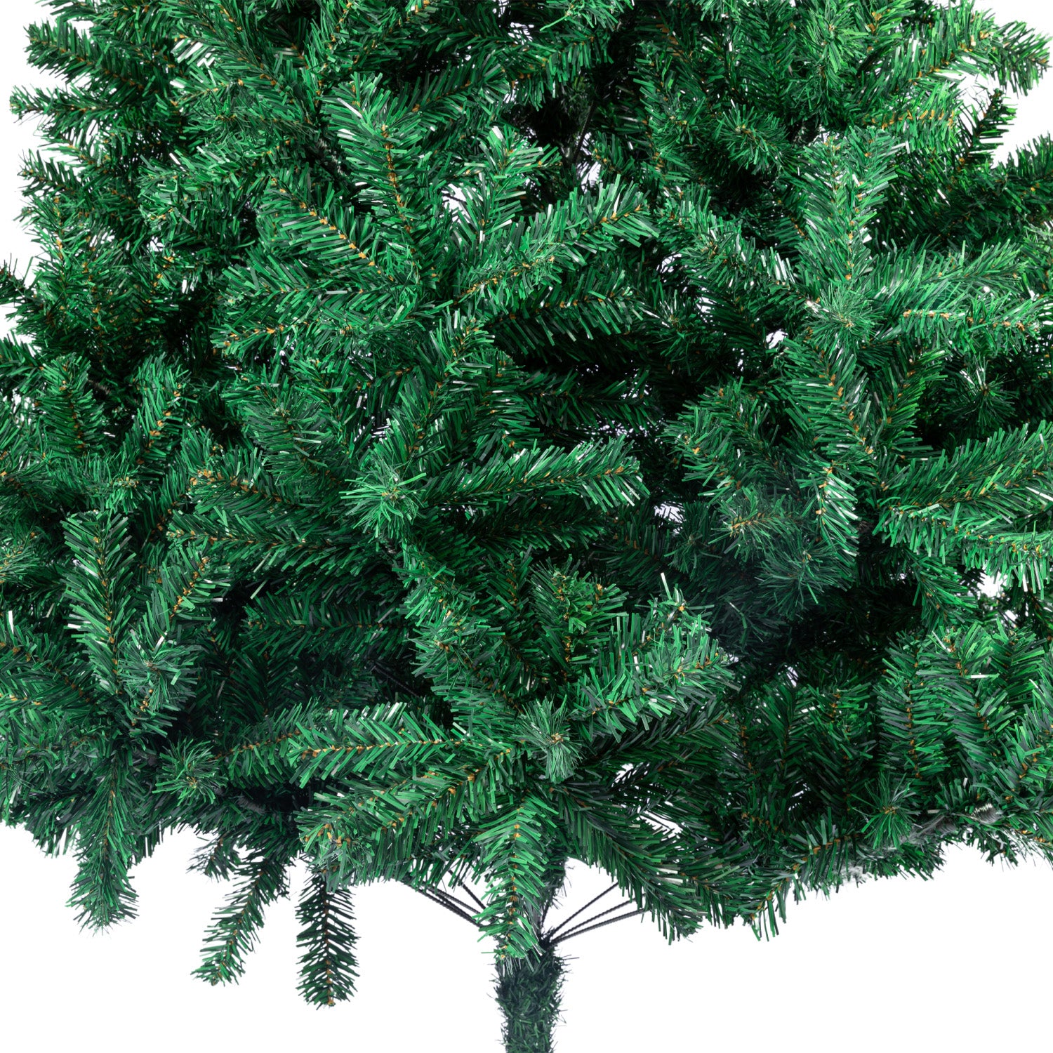 Christabelle Green Christmas Tree 1.5m with abundant foliage and sturdy metal base, perfect for holiday decorations.