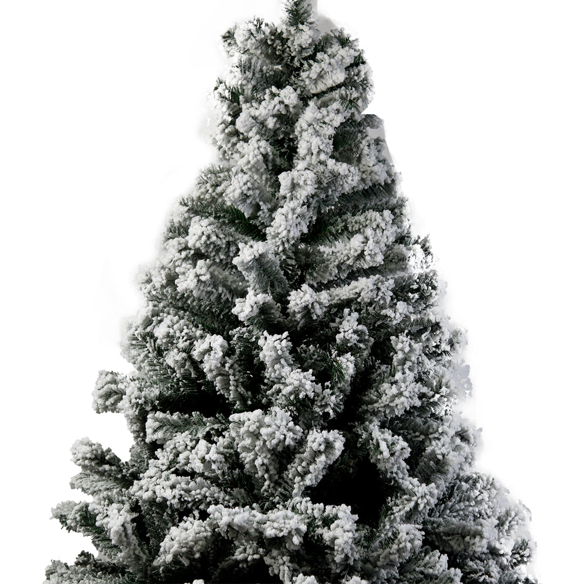 Christabelle Snow-Tipped Artificial Christmas Tree standing 1.8m tall with 850 lush tips, showcasing a winter wonderland aesthetic.
