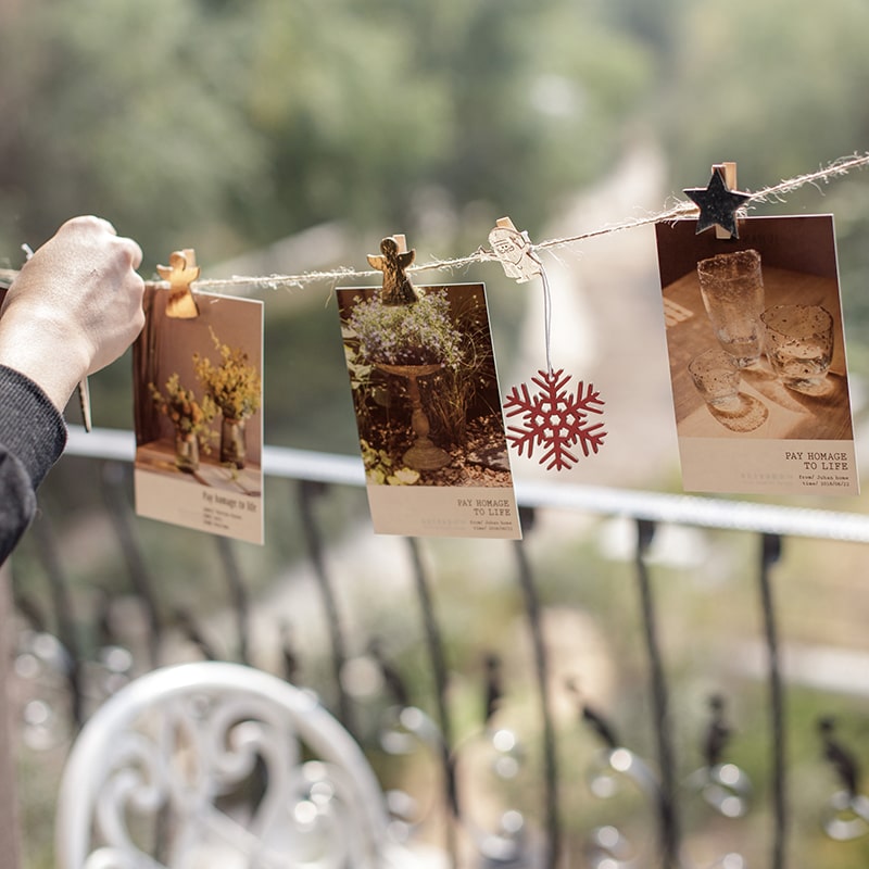 A set of 18 Christmas wood clips in various colors including gold and silver, perfect for holiday decorations and crafts.