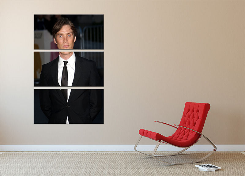 Cillian Murphy 3-panel canvas print showcasing a captivating design, perfect for home decor.