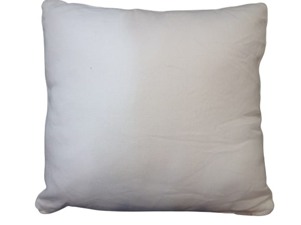 Classic White Large 56x56cm box sided cushion cover with zipper closure, perfect for home decor.