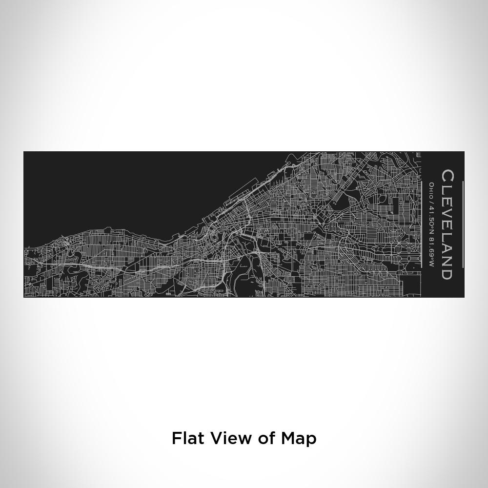 Cleveland Ohio Map Insulated Cup in Matte Black with custom engraving of the city map and coordinates.